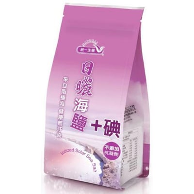 【統一生機】日曬海鹽加碘 450g｜南極海水日曬結晶｜富含礦物質｜補充必需碘1