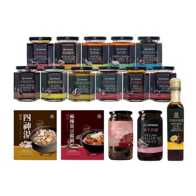 【毓秀私房醬】蔥蔥醬 / 葱蒜醬 / 麻油薑 / 杏鮑菇拌 / 香椿菇菇 / 麻辣雙椒 / 頂級猴菇梅干醬 / 素干貝醬 / 堅果 / 抹醬1