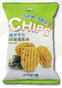 【統一生機】海鹽洋芋片 岩燒海苔 50g｜歐洲馬鈴薯｜厚切大波浪｜清爽海苔香1