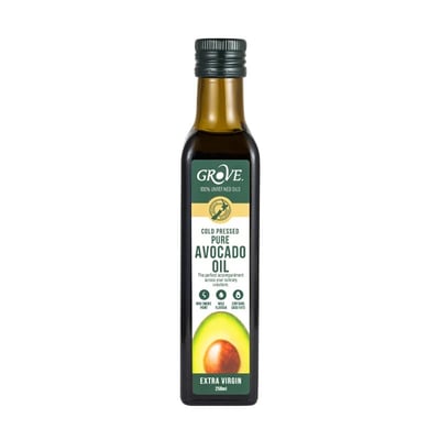 【GROVE】頂級冷壓初榨酪梨油 250ml｜紐西蘭豐盛灣哈斯酪梨 × 16顆冷壓初榨｜高煙點 255°C｜猶太潔淨 Kiwi Kosha 認證｜無添加 非精煉1