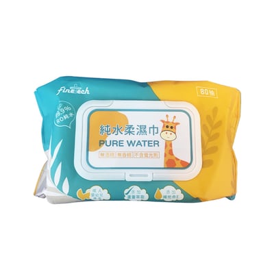 【釩泰】純水濕紙巾80抽(長頸鹿/大象加大加厚/狐狸加大)｜加厚設計、貼心加蓋，添加維生素E與蘆薈萃取，溫和親膚不刺激，適合嬰幼兒與寵物使用，日常清潔安心首選3