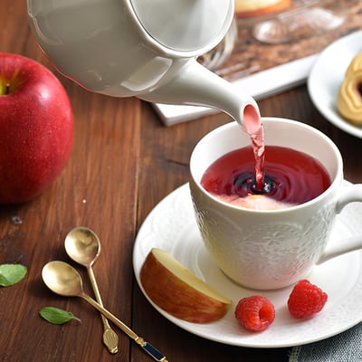 【米森 Vilson】蘋果覆盆莓茶 4g×8包｜有機花果茶｜洛神花/覆盆莓/檸檬草/黑莓葉｜無咖啡因無香精2