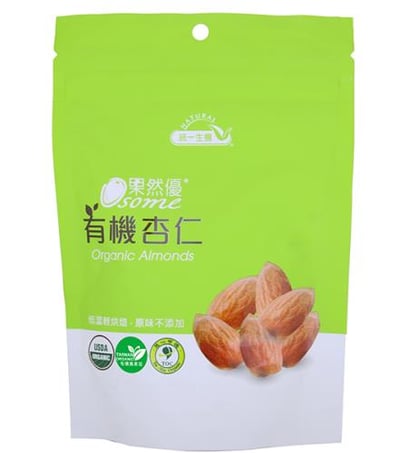 【統一生機】果然優 有機杏仁 150g｜低溫輕烘焙｜完整顆粒｜無防腐劑漂白劑1