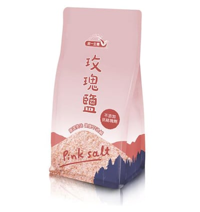 【統一生機】玫瑰鹽立袋 450g｜巴基斯坦喜馬拉雅山脈鹽礦｜無人工色素 × 不經化學精製｜重金屬檢驗合格｜肉類海鮮料理提鮮首選1