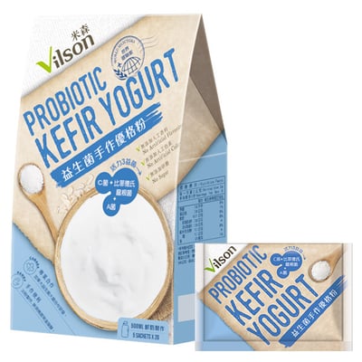 【米森 Vilson】益生菌手作優格粉 2g×5包/盒｜30秒快速製作 常溫發酵 免機器 法國進口 無添加砂糖防腐劑1