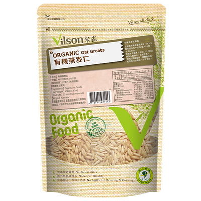 【米森 Vilson】有機燕麥仁 450g｜芬蘭進口有機燕麥｜慈心有機驗證｜米飯添加增添口感｜無添加防腐劑香料色素1