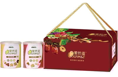 【統一生機】果然優堅果禮盒｜低溫輕烘焙原味堅果組｜綜合堅果360g＋全堅果300g1