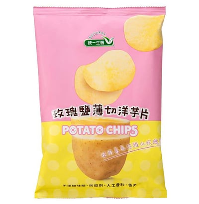 【統一生機】玫瑰鹽薄切洋芋片 59.5g｜天然無添加｜酥脆薄片1