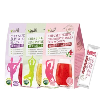 【米森 Vilson】纖女搖搖 C多多檸檬茶/花青素黑醋栗 8g×10包｜私密蔓越莓茶/好晶透藍莓 8g×8包｜紅玉紅茶拿鐵 25g×10包1