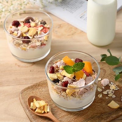 【米森 Vilson】水蜜桃草莓麥片 300g｜即沖即食｜高纖營養｜無加糖水果片3