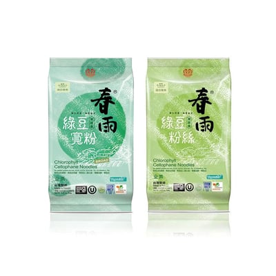 【龍口】春雨 葉綠素 粉絲 寬粉 120g/包｜葉綠素 冬粉 健康低熱量 新裝上市1
