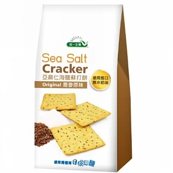 【統一生機】亞麻仁海鹽蘇打餅-蕎麥原味 168g｜低溫烘焙｜天然營養｜無添加健康餅乾1
