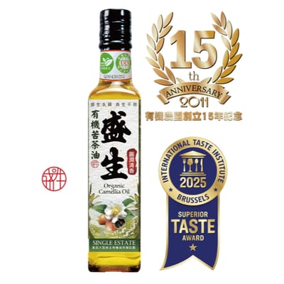 【盛生】有機苦茶油 250ml｜有機初榨苦茶油｜可生飲涼拌｜天然清香1
