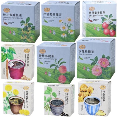 【曼寧】台灣茶系列｜洋甘菊烏龍/蜜桃烏龍/深焙黑豆/玫瑰紅棗/杭菊/檸香薑/瑪黛牛蒡/烏龍菊花茶｜天然花草茶飲｜冷泡熱飲皆宜1