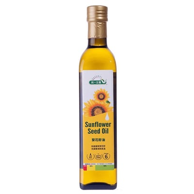 【統一生機】葵花籽油 500ml｜義大利原裝進口｜高發煙點227°C｜富含88%不飽和脂肪酸｜健康烹調植物油1