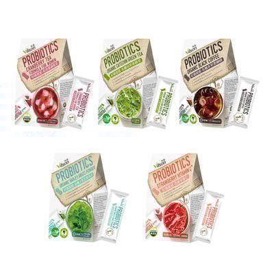 【米森 vilson】好菌搖搖系列｜亮妍草莓C 3.5g×8包/盒／有機大麥若葉青汁 3g×14包/盒／私密蔓越莓茶 4g×10包/盒／有機兒茶素綠茶 2g×14包/盒／有機冰萃黑咖啡 3g×14包/盒1