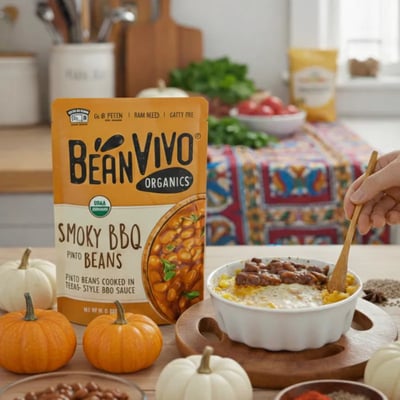 【布緯】BeanVivo 有機煙燻燒烤斑豆 283g｜美國原裝進口 USDA 有機認證｜德州風味 BBQ 醬｜植物基底 無麩質 植物五辛素｜微波 60 秒即食 不含 BPA 包裝4