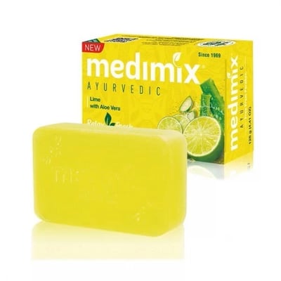 【MEDIMIX】印度綠寶石皇室藥草浴美肌皂 125g｜NEW 萊姆蘆薈 / 沁涼/寶貝/草本/橘色/檀香/藏紅花/岩蘭草/薑黃｜天然草本香皂｜滋養嫩膚9