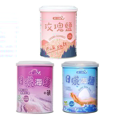 【統一生機】 日曬海鹽 600克 罐裝系列 加碘 海鹽 玫瑰鹽1