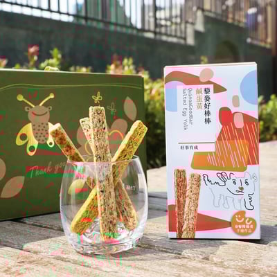 【集賢庇護工場】藜麥好棒棒180g 12入/盒(原味/鹹蛋黃/黑芝麻/薑黃)｜健康營養零食，藜麥添加，口感香脆，無添加化學成分，安心享受好滋味3