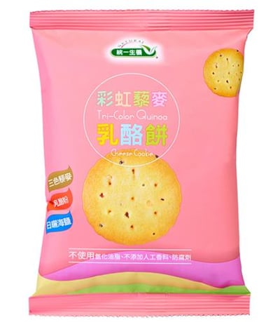 【統一生機】彩虹藜麥乳酪餅 65g｜三色藜麥×起司粉×日曬海鹽｜營養健康零食1