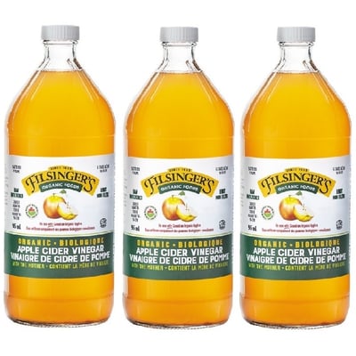 【BRAGG】有機蘋果醋 946ml / Filsingers有機蘋果醋 / 3瓶優惠｜未過濾×無添加糖｜5%酸度 × 自然發酵2