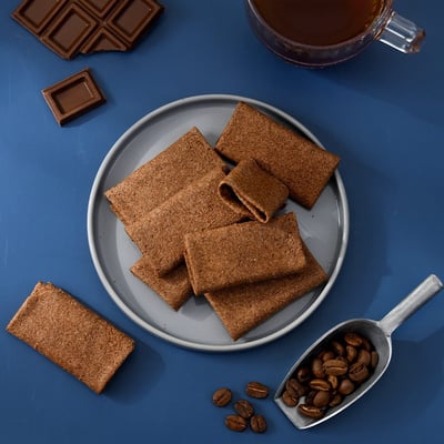 【米森】無麩質可麗捲 摩卡咖啡 21gx5包｜專業無麩質安心製程｜香氣濃郁的可可粉 × 咖啡粉風味2