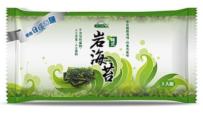 【統一生機】岩海苔 4.8g×3包｜韓國岩紫菜｜芝麻油烘烤｜香脆清爽 健康零食1