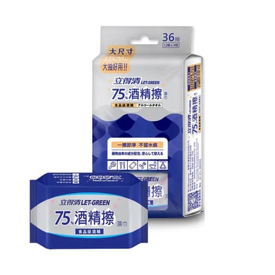 【立得清】75%食品級酒精迷你濕紙巾 12抽×3入組｜隨身攜帶｜抗菌清潔｜無香料無螢光劑1