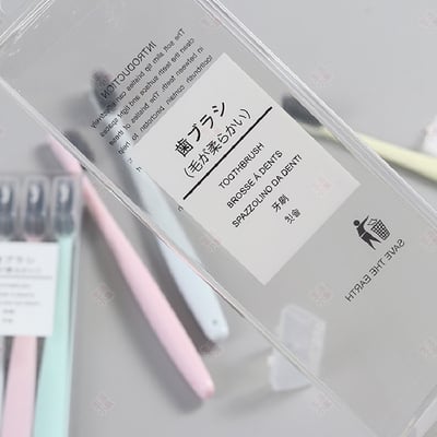軟毛備長炭牙刷4入5