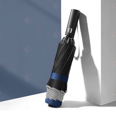 自動黑膠反向傘18