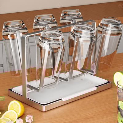 不鏽鋼瀝水杯架4