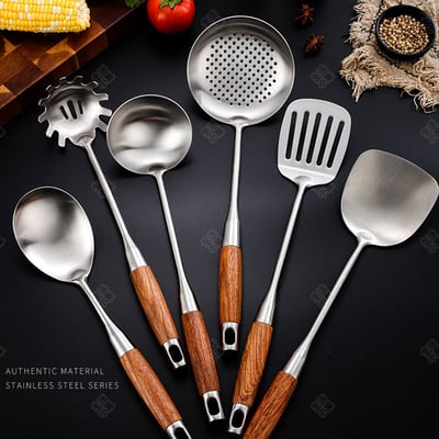 不鏽鋼花梨木廚具4