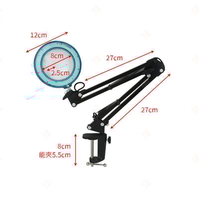 15倍子母 LED環形放大鏡檯燈10