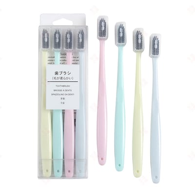 軟毛備長炭牙刷4入10