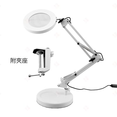 LED環形放大鏡檯燈 5倍 20倍子母14