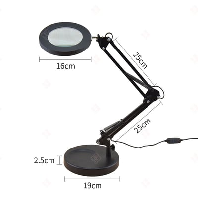LED環形放大鏡檯燈 5倍 20倍子母10