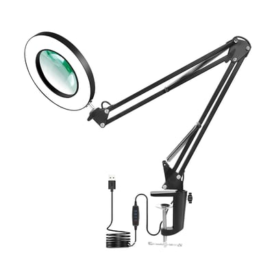 LED環形放大鏡檯燈 5倍 20倍子母1