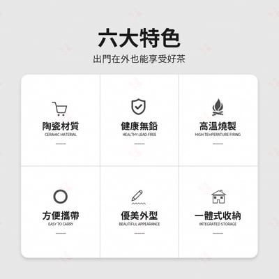 陶瓷旅行茶具組3