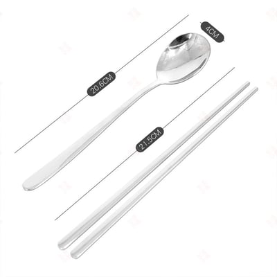 韓式不鏽鋼扁筷餐具組10
