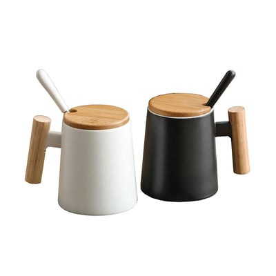 木柄陶瓷馬克杯 情侶杯1