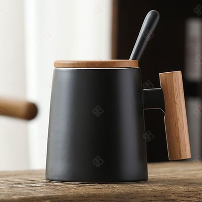 木柄陶瓷馬克杯 情侶杯11