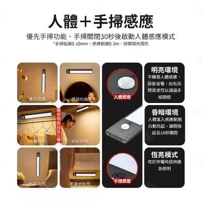 智慧長條三色感應燈4