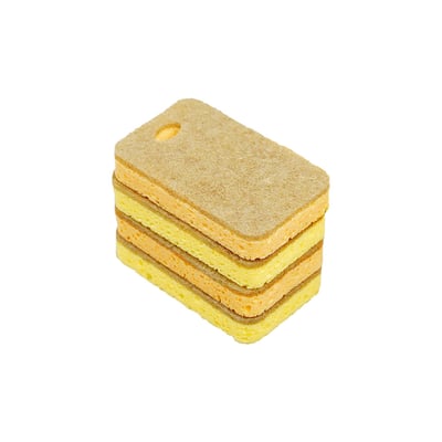 劍麻木漿洗碗海綿 三入1