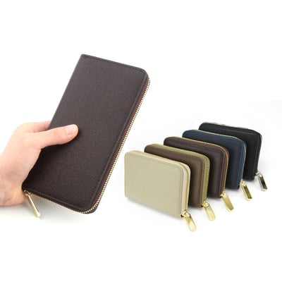 十字紋皮製零錢包1