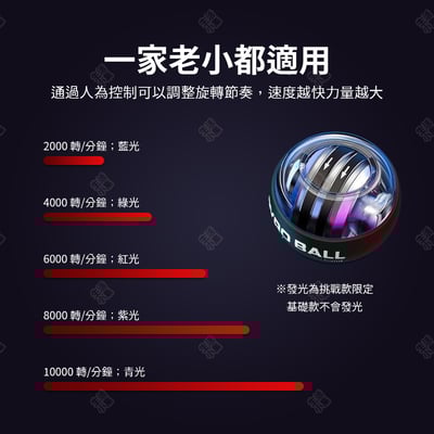 炫彩發光腕力球6