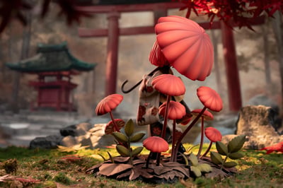 【逆轉】紫紅小皮傘 菇娘系列 No.6 紅蓋小皮傘18