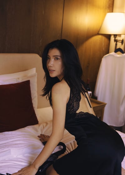 French 純慾美背蕾絲緞面睡衣8