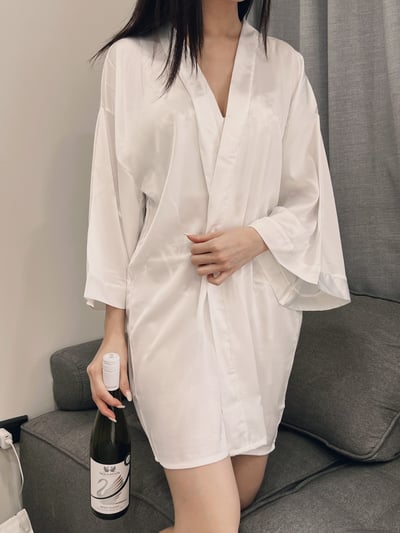 After Midnight 午夜過後緞面睡袍-紅3