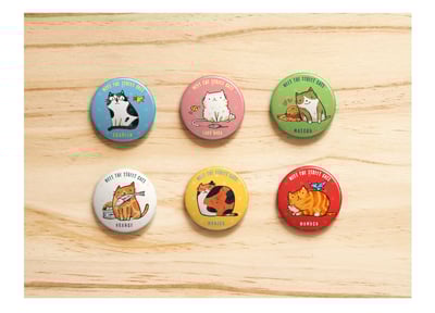 小胸章 - 遇見街貓 / 朵拉 - 44mm3